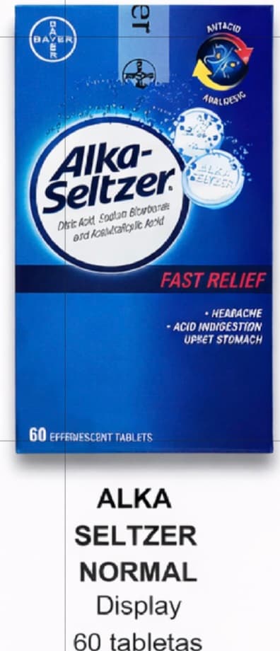 Alka-Seltzer Normal 60 tabletas efervescentes